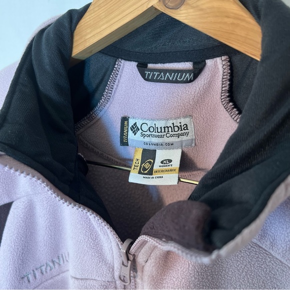Columbia Titanium Womens Jacket Full Zip Up Fleece Purple Size XL - Picture 6 of 6